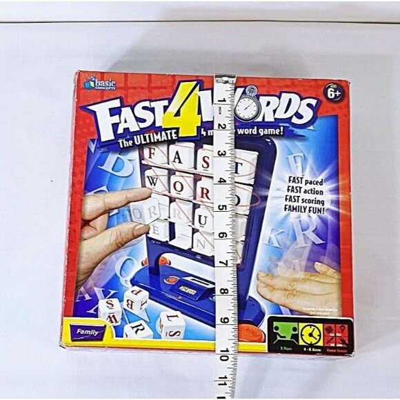 Fast4Words By Basic Concepts- Scrabble Like Connect 4 Word Game (Package Flaws) - Picture 3 of 5
